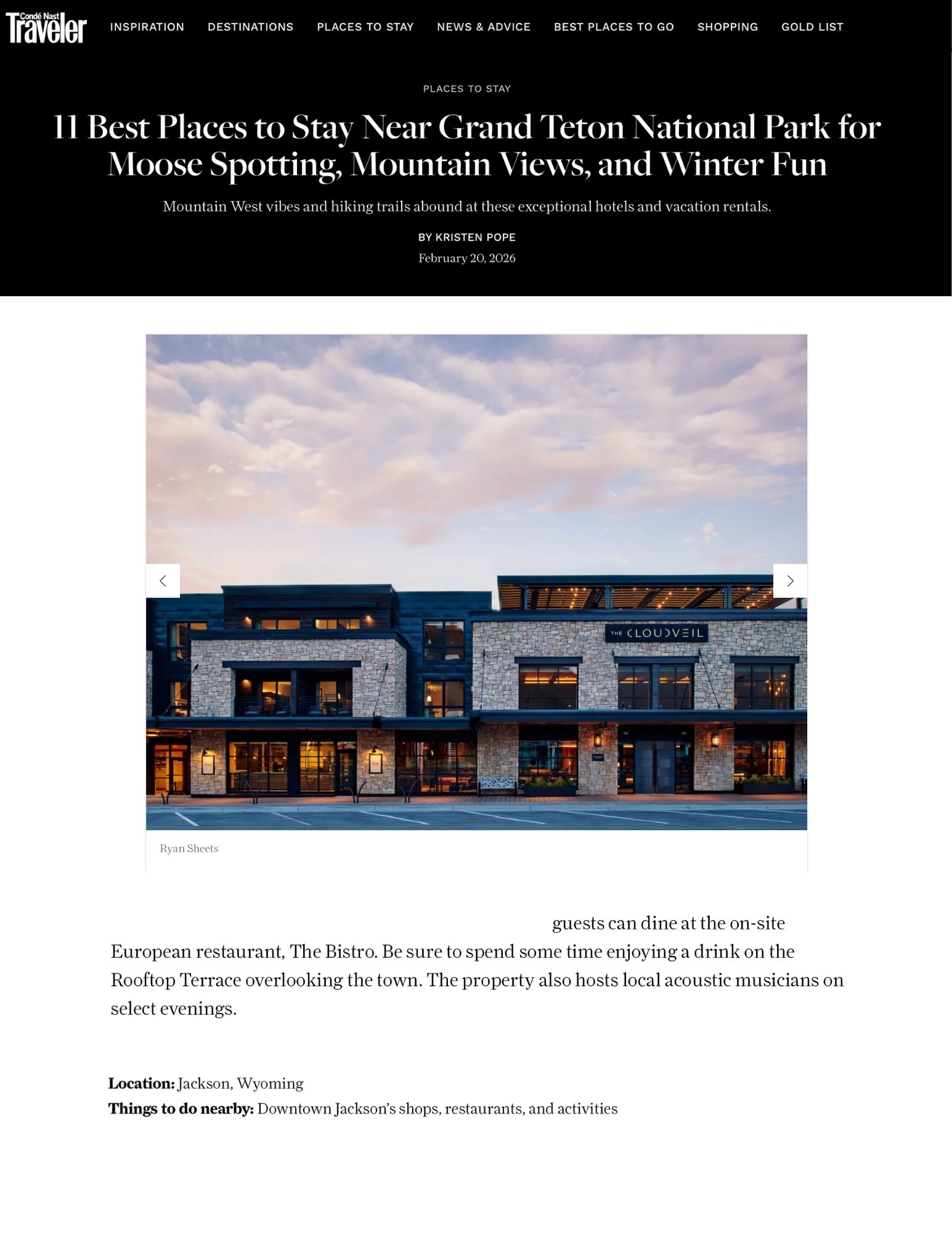  Condé Nast Traveler
