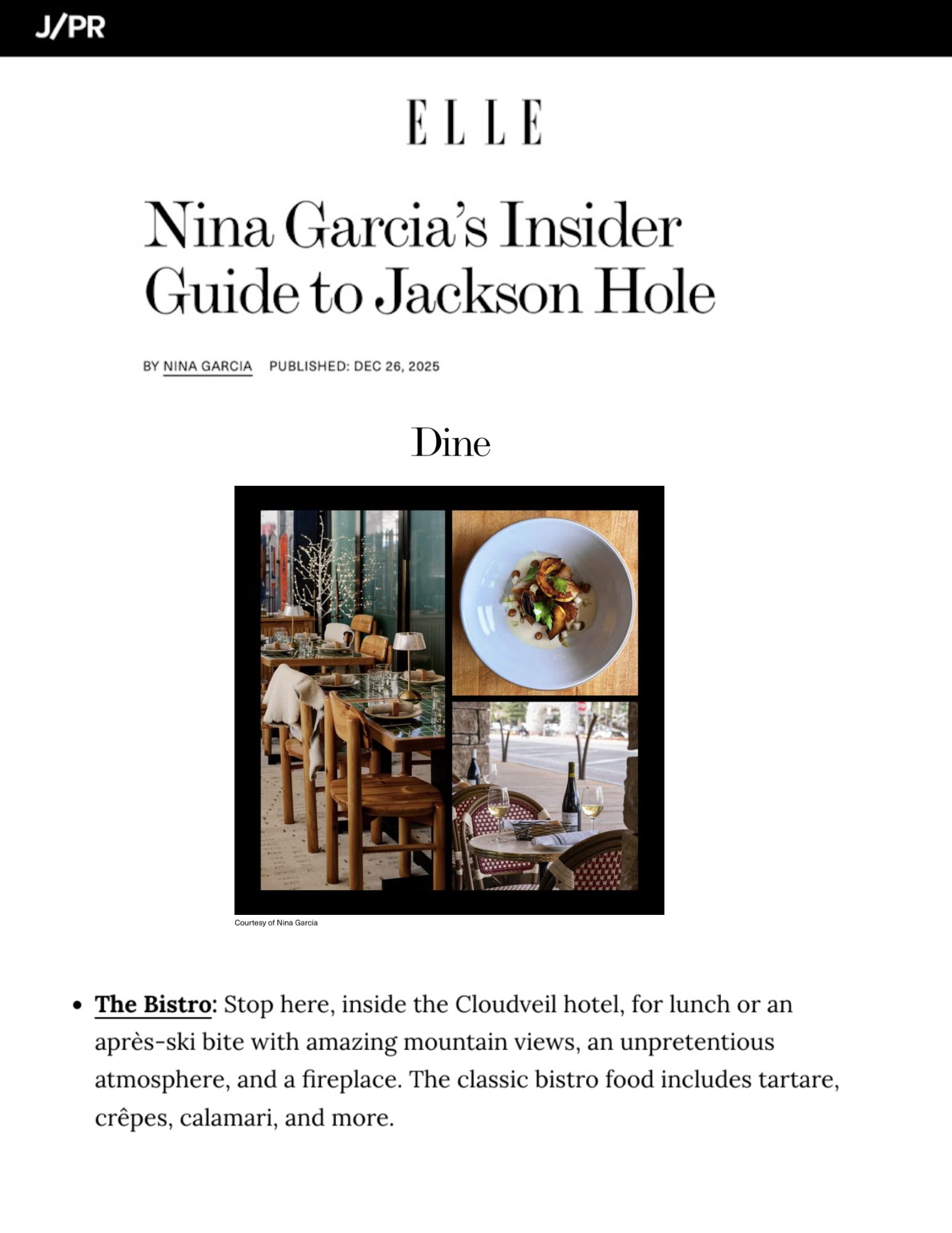  Nina Garcia's Insider Guide To Jackson Hole
